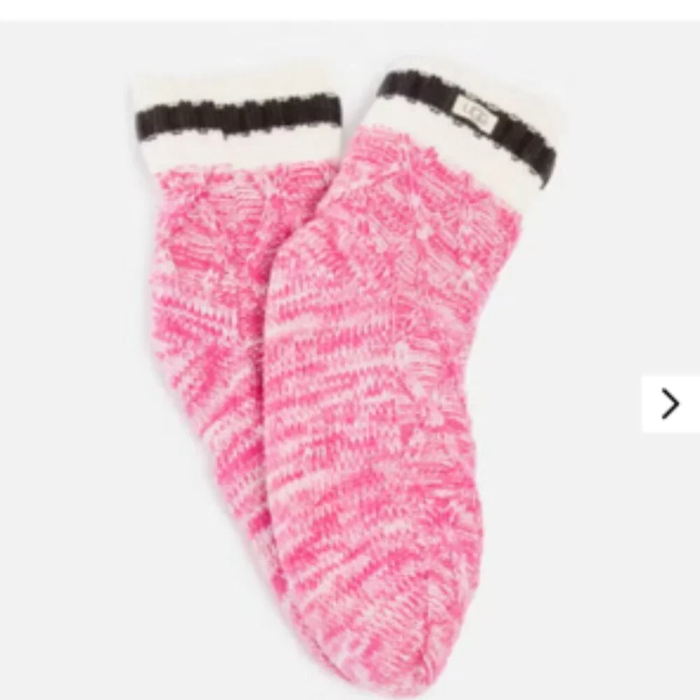 NWT UGG Deedee Sherpa Fleece Lined Quarter Slipper Socks/booties